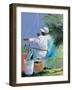 Sisters Fishing II-Jane Slivka-Framed Art Print