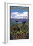 Sisters, Oregon - Mountain Bike-Lantern Press-Framed Art Print