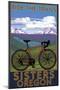 Sisters, Oregon - Mountain Bike-Lantern Press-Mounted Art Print