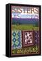 Sisters, Oregon View with Quilts on Fence, c.2009-Lantern Press-Framed Stretched Canvas