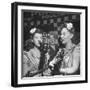 Sisters Performing at the Microphone at the Grand Ole Opry-Ed Clark-Framed Premium Photographic Print