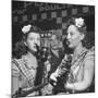 Sisters Performing at the Microphone at the Grand Ole Opry-Ed Clark-Mounted Photographic Print