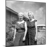 Sisters Pose in the Yard of a Suburban Cleveland Home, Ca. 1966.-Kirn Vintage Stock-Mounted Photographic Print