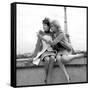 Sisters Sylviane and Sophie Agacinski at Trocadero, Paris, 16 July 1966-null-Framed Stretched Canvas