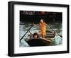 Sisters Who Live with Their Family on Halong Bay, Vietnam, Row Their Boat out to Greet Tourists-null-Framed Photographic Print