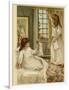 Sisters with Dolls-William St Clair Simmons-Framed Art Print