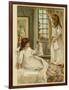 Sisters with Dolls-William St Clair Simmons-Framed Art Print