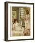 Sisters with Dolls-William St Clair Simmons-Framed Art Print