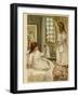 Sisters with Dolls-William St Clair Simmons-Framed Art Print