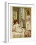 Sisters with Dolls-William St Clair Simmons-Framed Art Print