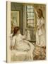 Sisters with Dolls-William St Clair Simmons-Stretched Canvas