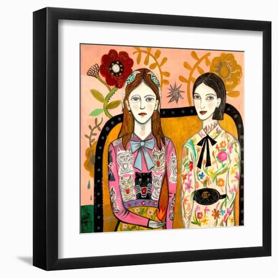 Sisters-Mercedes Lagunas-Framed Art Print