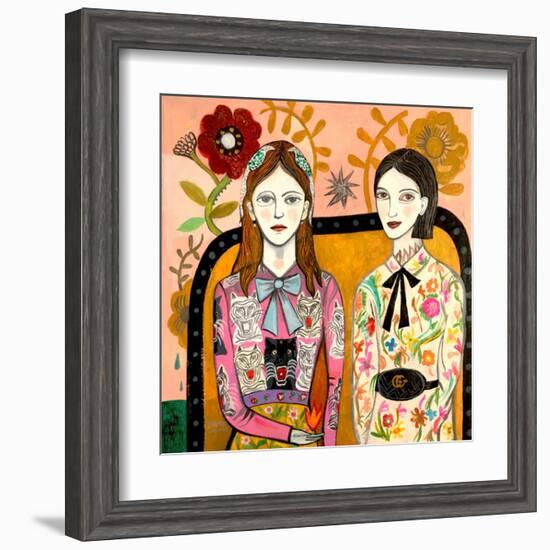 Sisters-Mercedes Lagunas-Framed Art Print