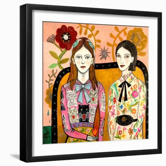 Sisters-Mercedes Lagunas-Framed Art Print