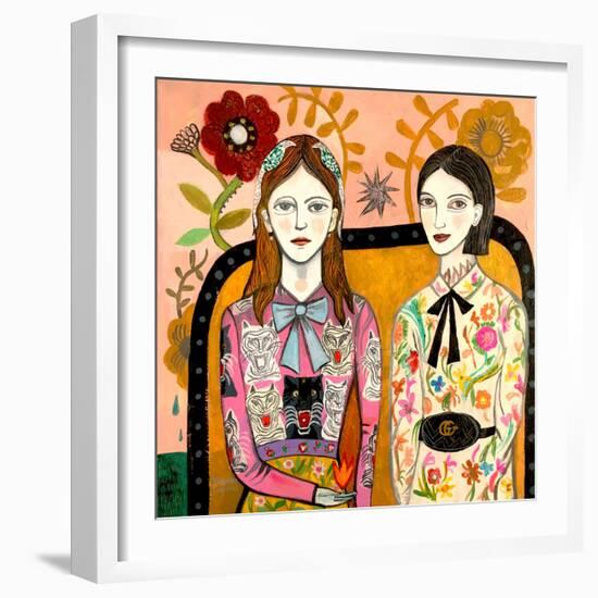 Sisters-Mercedes Lagunas-Framed Art Print