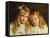 Sisters-Edwin Harris-Framed Stretched Canvas