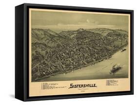 Sistersville, West Virginia - Panoramic Map-Lantern Press-Framed Stretched Canvas