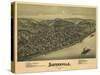 Sistersville, West Virginia - Panoramic Map-Lantern Press-Stretched Canvas