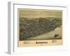 Sistersville, West Virginia - Panoramic Map-Lantern Press-Framed Art Print