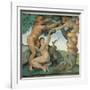 Sistine Chapel, Adam and Eve, Satan, Tree of Life-Michelangelo Buonarroti-Framed Art Print