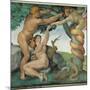 Sistine Chapel, Adam and Eve, Satan, Tree of Life-Michelangelo Buonarroti-Mounted Art Print