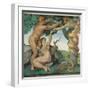 Sistine Chapel, Adam and Eve, Satan, Tree of Life-Michelangelo Buonarroti-Framed Art Print