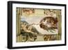 Sistine Chapel Ceiling (1508-12): Creation of Adam, 1510 (post-restoration)-Michelangelo Buonarroti-Framed Giclee Print