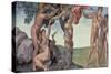 Sistine Chapel Ceiling (1508-12): the Fall of Man, 1510 (Post Restoration)-Michelangelo Buonarroti-Stretched Canvas