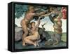 Sistine Chapel Ceiling (1508-12): the Fall of Man, 1510 (Post Restoration)-Michelangelo Buonarroti-Framed Stretched Canvas