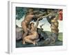 Sistine Chapel Ceiling (1508-12): the Fall of Man, 1510 (Post Restoration)-Michelangelo Buonarroti-Framed Giclee Print