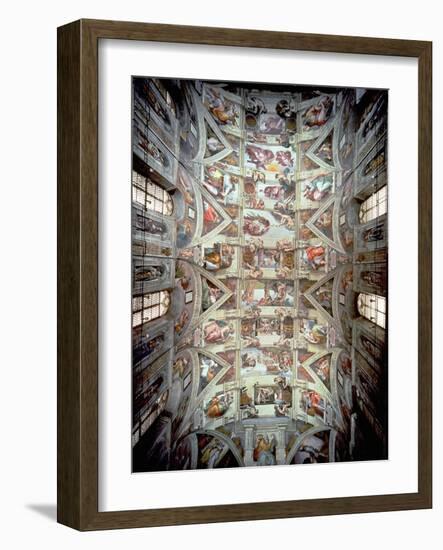 Sistine Chapel Ceiling, 1508-12-Michelangelo Buonarroti-Framed Giclee Print