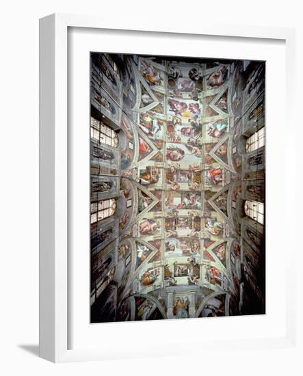 Sistine Chapel Ceiling, 1508-12-Michelangelo Buonarroti-Framed Giclee Print