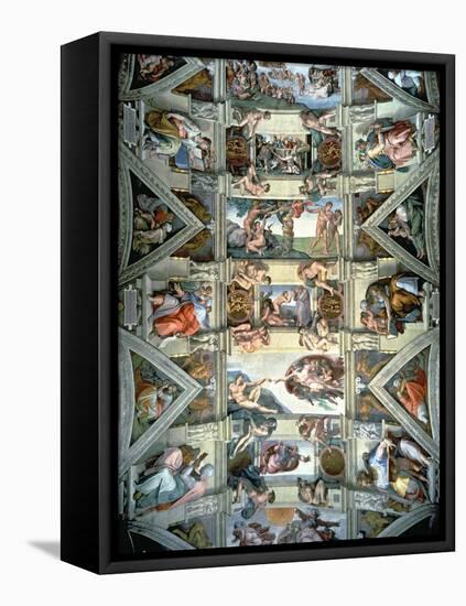 Sistine Chapel Ceiling and Lunettes, 1508-12-Michelangelo Buonarroti-Framed Stretched Canvas