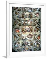 Sistine Chapel Ceiling and Lunettes, 1508-12-Michelangelo Buonarroti-Framed Giclee Print