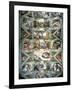 Sistine Chapel Ceiling and Lunettes, 1508-12-Michelangelo Buonarroti-Framed Giclee Print