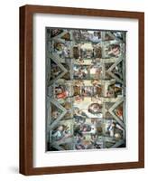 Sistine Chapel Ceiling and Lunettes, 1508-12-Michelangelo Buonarroti-Framed Giclee Print