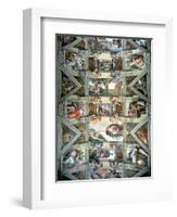 Sistine Chapel Ceiling and Lunettes, 1508-12-Michelangelo Buonarroti-Framed Giclee Print