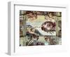 Sistine Chapel Ceiling, Creation of Adam, 1510-Michelangelo Buonarroti-Framed Giclee Print