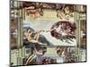 Sistine Chapel Ceiling, Creation of Adam, 1510-Michelangelo Buonarroti-Mounted Giclee Print