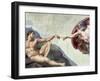 Sistine Chapel Ceiling: Creation of Adam, Detail of the Outstretched Arms, 1510-Michelangelo Buonarroti-Framed Giclee Print