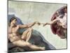 Sistine Chapel Ceiling: Creation of Adam, Detail of the Outstretched Arms, 1510-Michelangelo Buonarroti-Mounted Giclee Print
