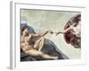 Sistine Chapel Ceiling: Creation of Adam, Detail of the Outstretched Arms, 1510-Michelangelo Buonarroti-Framed Giclee Print