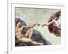 Sistine Chapel Ceiling: Creation of Adam, Detail of the Outstretched Arms, 1510-Michelangelo Buonarroti-Framed Giclee Print