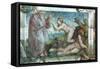 Sistine Chapel Ceiling: Creation of Eve, with Four Ignudi, 1511-Michelangelo Buonarroti-Framed Stretched Canvas