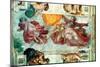 Sistine Chapel Ceiling: Creation of the Sun and Moon, 1508-12-Michelangelo Buonarroti-Mounted Giclee Print