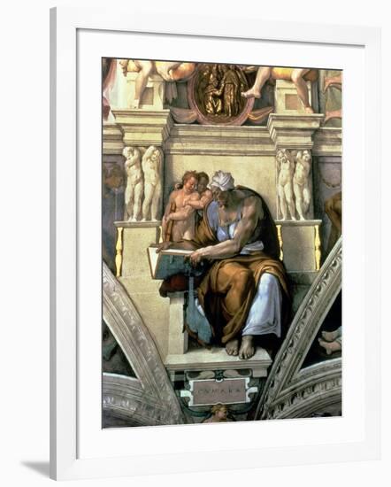 Sistine Chapel Ceiling: Cumaean Sibyl, 1510-Michelangelo Buonarroti-Framed Giclee Print