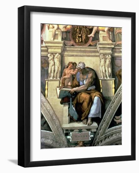 Sistine Chapel Ceiling: Cumaean Sibyl, 1510-Michelangelo Buonarroti-Framed Giclee Print