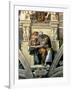 Sistine Chapel Ceiling: Cumaean Sibyl, 1510-Michelangelo Buonarroti-Framed Premium Giclee Print