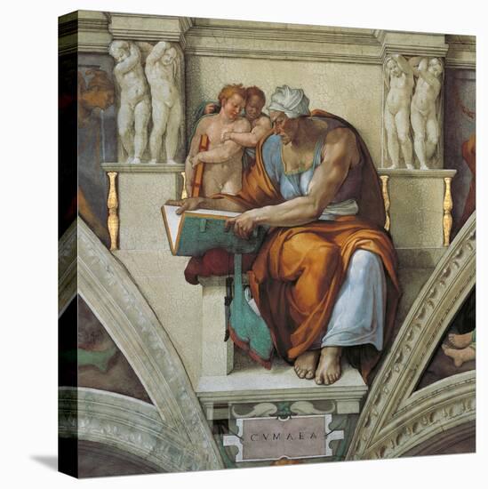 Sistine Chapel Ceiling, Cumaean Sibyl-Michelangelo Buonarroti-Stretched Canvas