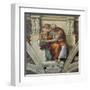 Sistine Chapel Ceiling, Cumaean Sibyl-Michelangelo Buonarroti-Framed Art Print
